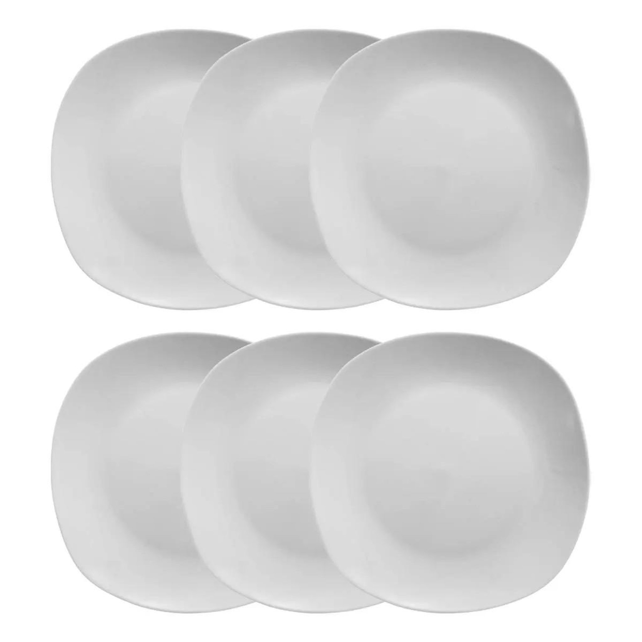 SECRET DE GOURMET Lot de 6 assiettes à dessert  plaza  20cm blanc