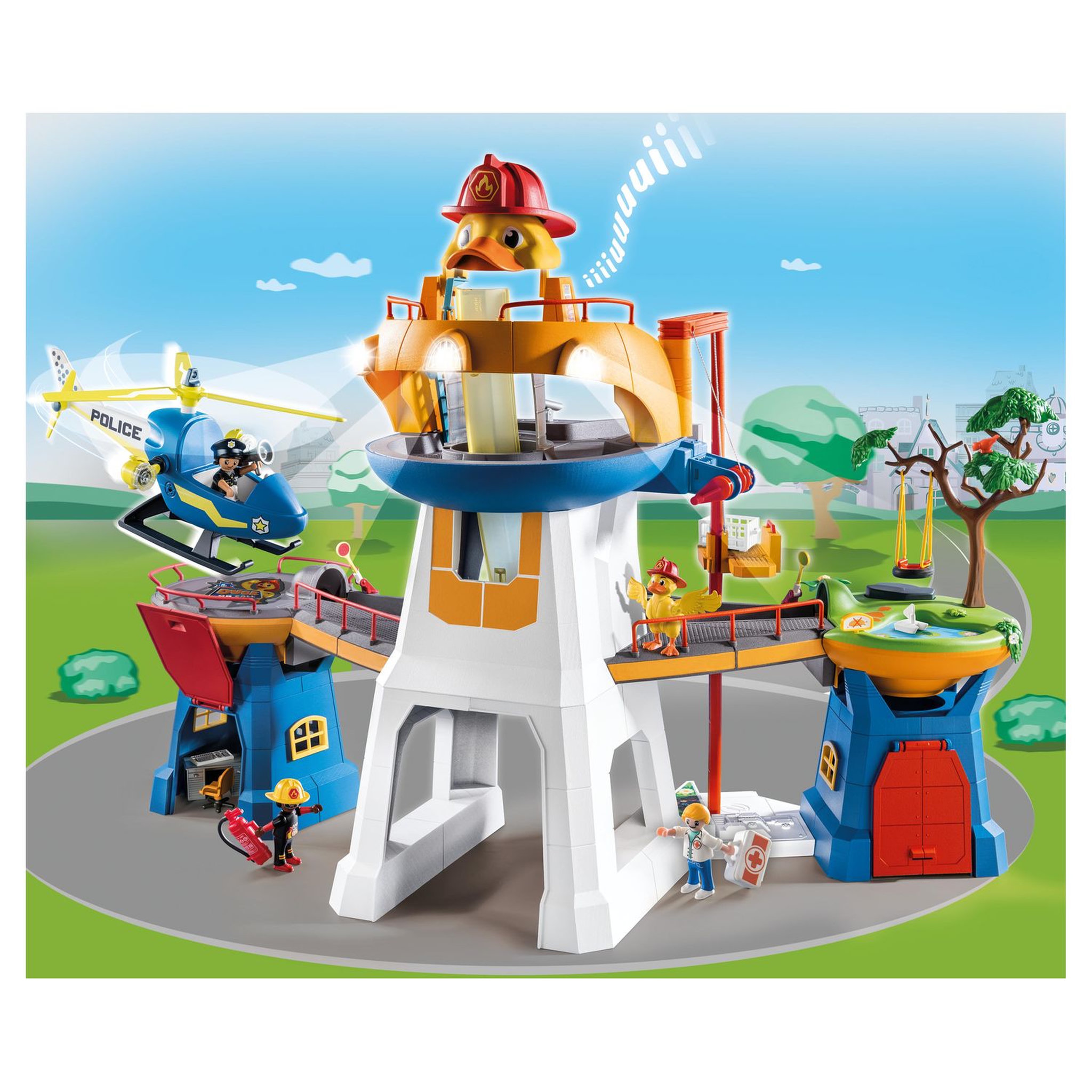 Voir la diapositive 4 : PLAYMOBIL 70910 - Duck on Call - Quartier général 