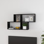 Voir la diapositive 1 : VIDAXL Etagere murale Noir 100x18x53 cm Bois d'ingenierie