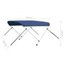 Voir la diapositive 6 : VIDAXL Auvent bimini a 2 arceaux Bleu marine 150x120x110 cm