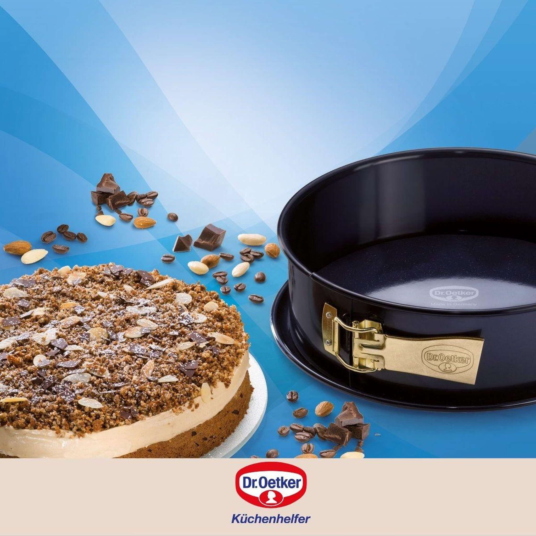 Voir la diapositive 2 : DR.OETKER Lot de 2 moules à gâteaux 26/26 cm en acier dr oetker back-liebe