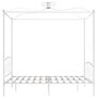 Voir la diapositive 3 : VIDAXL Cadre de lit a baldaquin Blanc 160x200 cm Metal