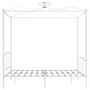 Voir la diapositive 3 : VIDAXL Cadre de lit a baldaquin Blanc 160x200 cm Metal