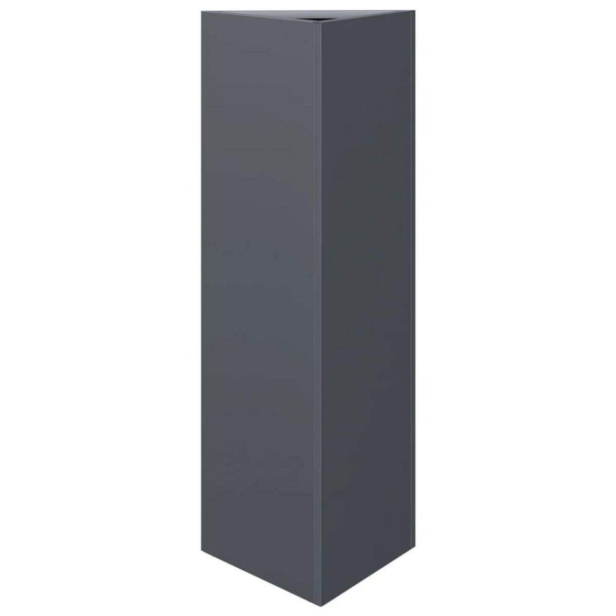 VIDAXL Jardiniere anthracite triangulaire 30x26x75 cm acier