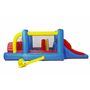 Voir la diapositive 2 : AIRMYFUN Château gonflable : aire de jeux gonflable avec obstacles et double toboggan - surface de jeux : 560 x 255 x 190 cm - Wipe out
