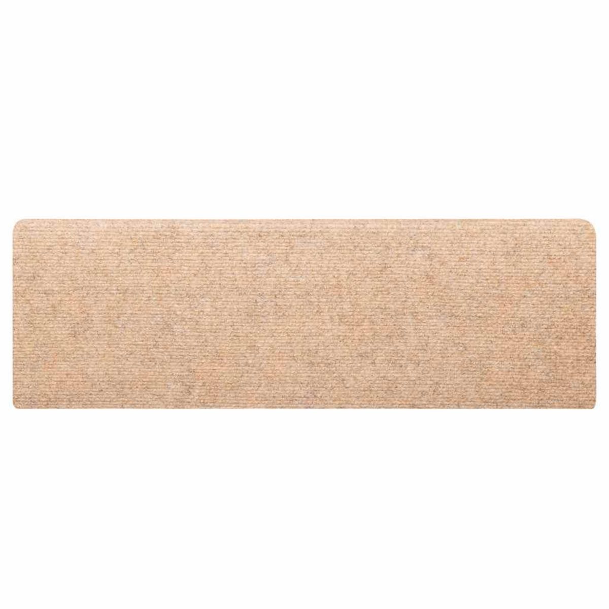 VIDAXL Tapis d'escalier autocollant 30 pcs creme 65x21x4 cm