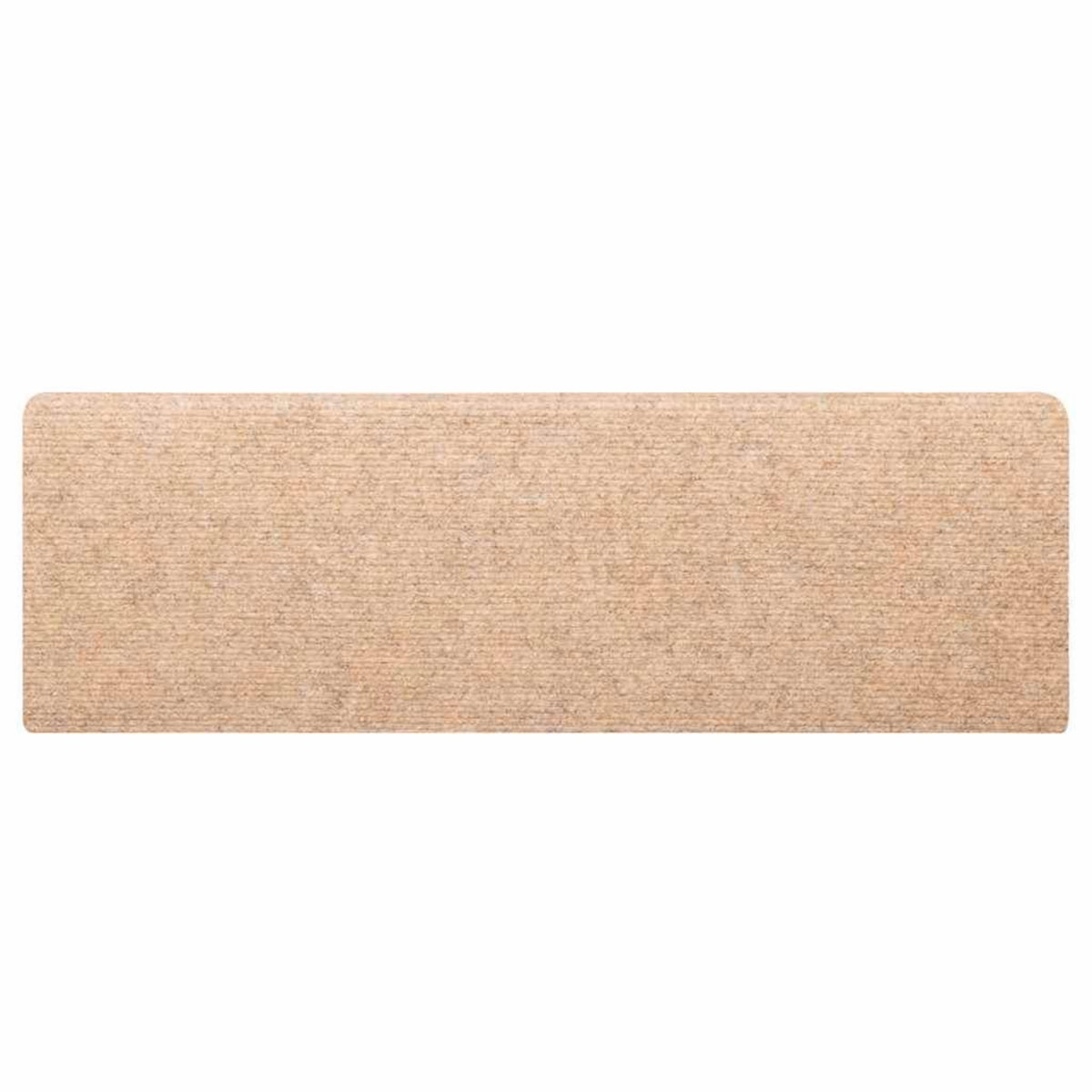 VIDAXL Tapis d'escalier autocollant 30 pcs creme 65x21x4 cm