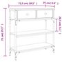 Voir la diapositive 6 : VIDAXL Table console sonoma gris 72,5x25x75 cm bois d'ingenierie