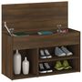 Voir la diapositive 3 : VIDAXL Banc a chaussures Chene marron 80x30x45 cm Bois d'ingenierie