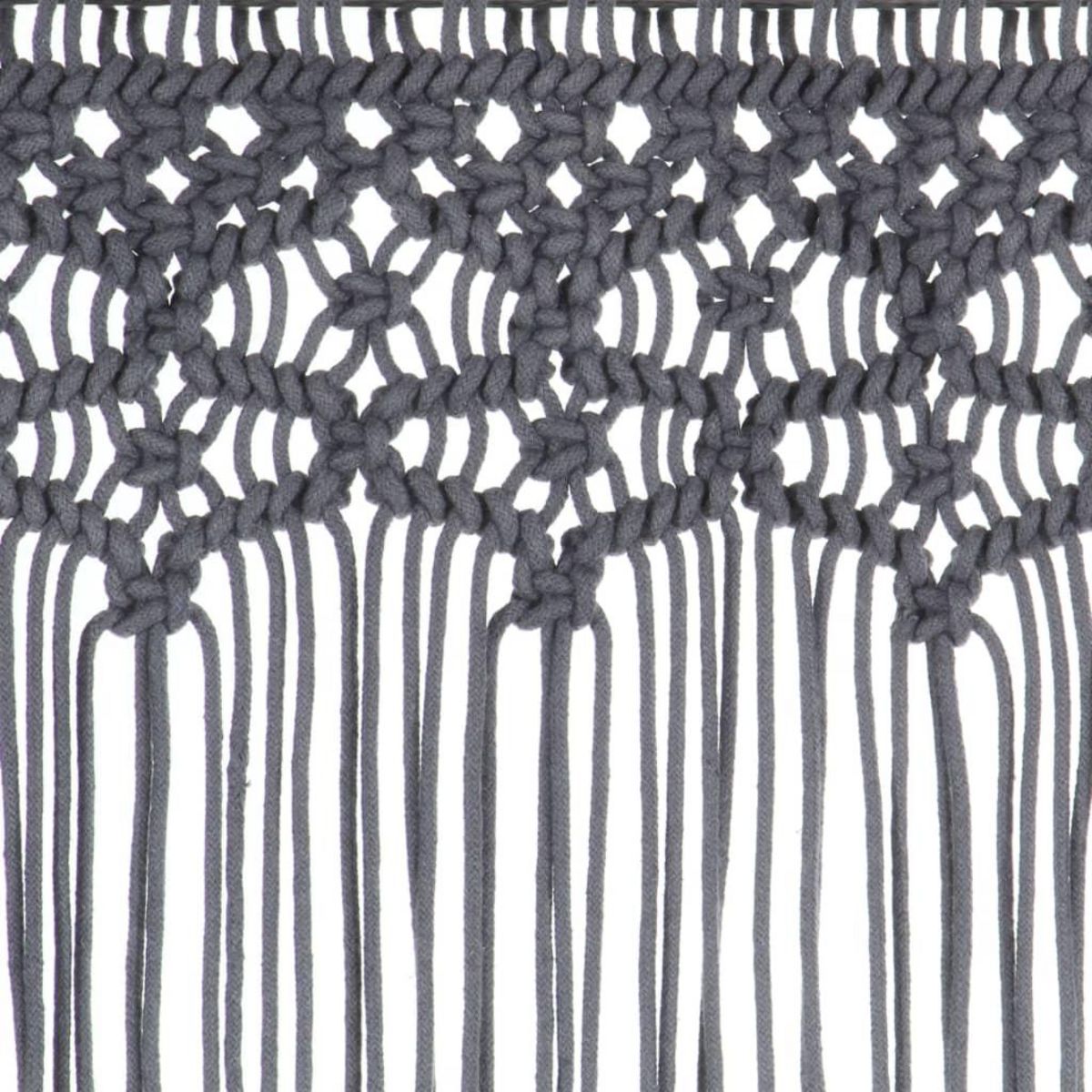VIDAXL Rideau en macrame Anthracite 140x240 cm Coton