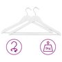 Voir la diapositive 3 : VIDAXL Cintres antiderapants 20 pcs Blanc Bois dur