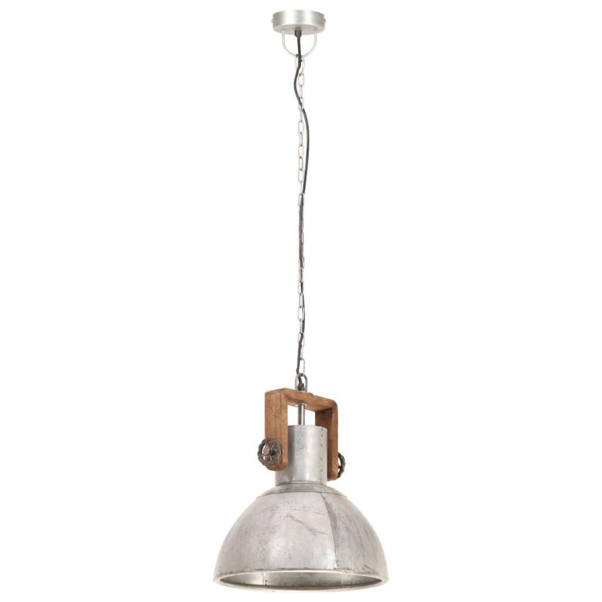 VIDAXL Lampe suspendue industrielle 25 W Argente Rond 30 cm E27