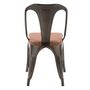 Voir la diapositive 3 : Rendez vous déco Lot de 2 chaises en métal noir et cuir synthétique marron - Charly
