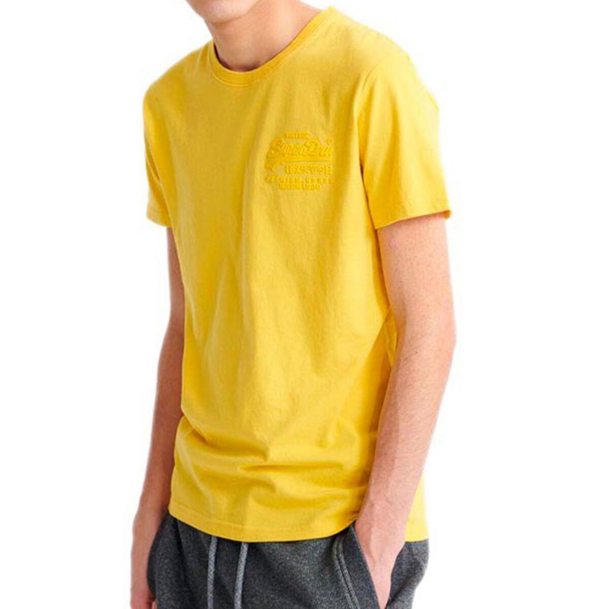 T shirt jaune homme cheap pas cher