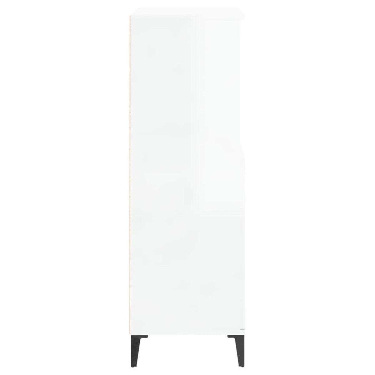 VIDAXL Buffet haut Blanc brillant 60x36x110 cm Bois d'ingenierie