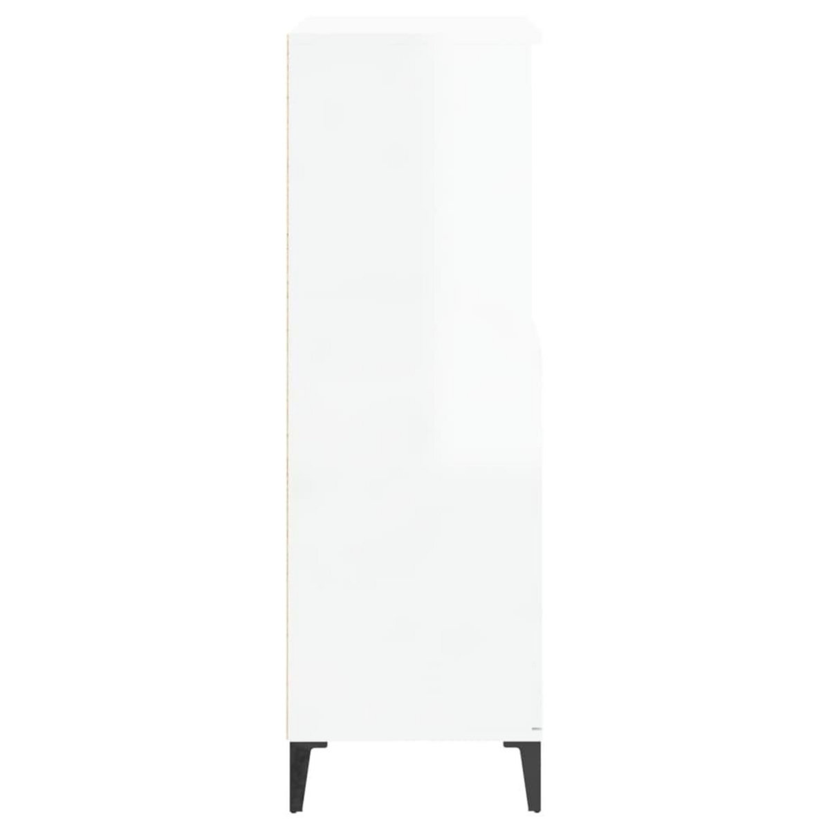 VIDAXL Buffet haut Blanc brillant 60x36x110 cm Bois d'ingenierie