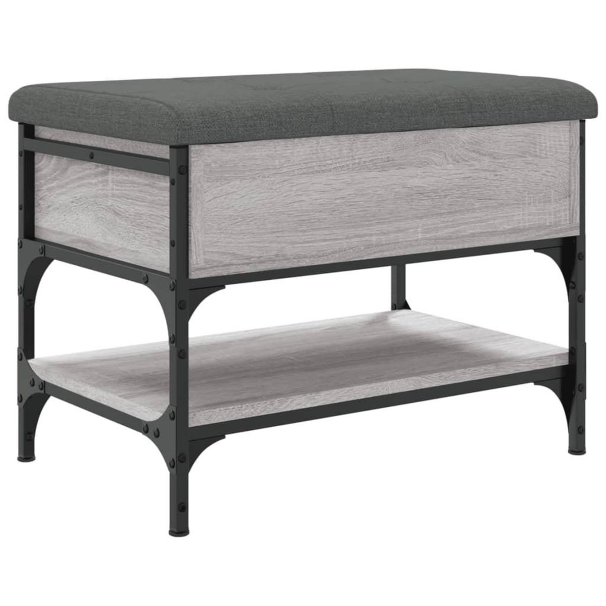 VIDAXL Banc a chaussures sonoma gris 62x42x45 cm bois d'ingenierie