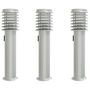 Voir la diapositive 2 : VIDAXL Lampadaires d'exterieur et sortie 3pcs argente acier inoxydable