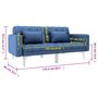 Voir la diapositive 6 : VIDAXL Canape-lit Bleu Tissu
