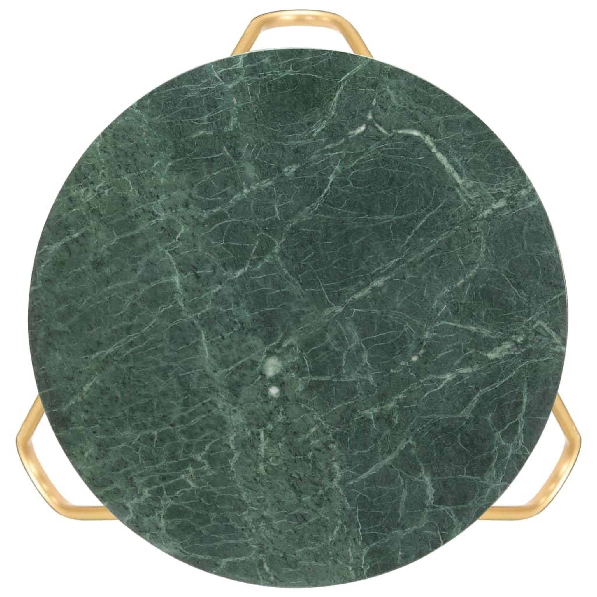 Voir la diapositive 2 : VIDAXL Table basse Vert 65x65x42 cm Pierre veritable et texture marbre