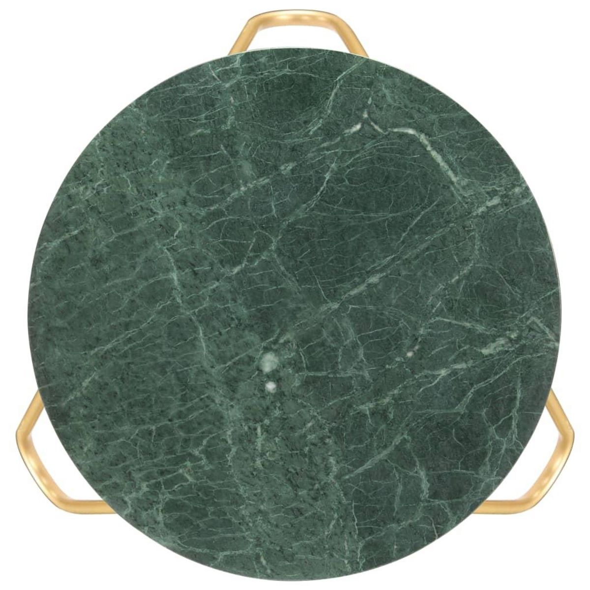 VIDAXL Table basse Vert 65x65x42 cm Pierre veritable et texture marbre