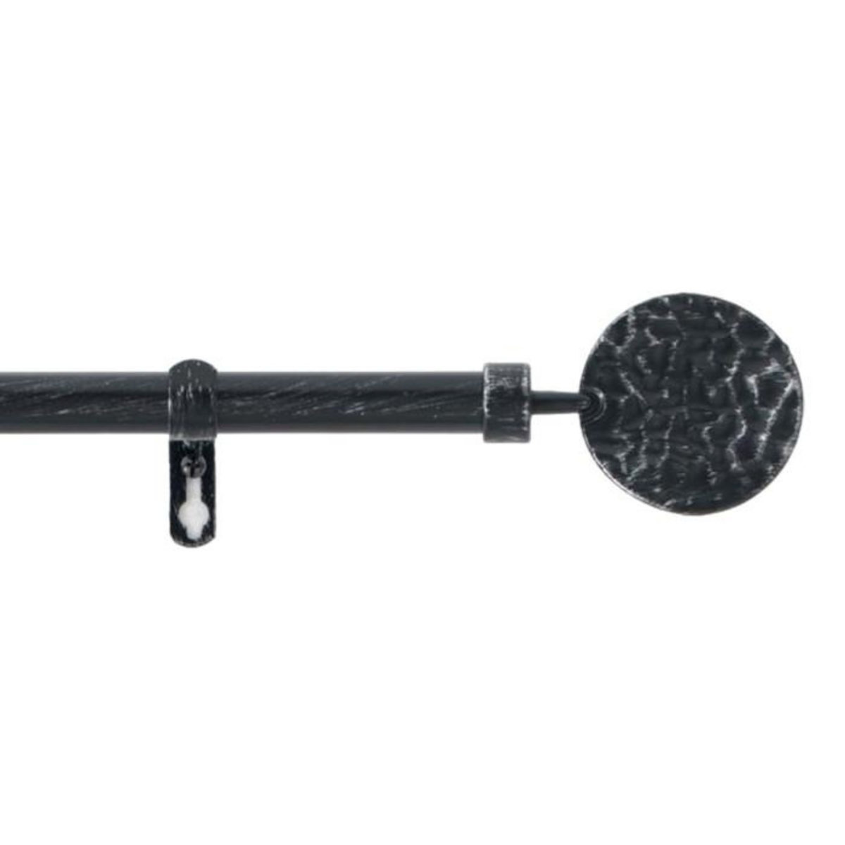 Paris Prix Kit Tringle Déco Extensible  Bullette  120-210cm Noir