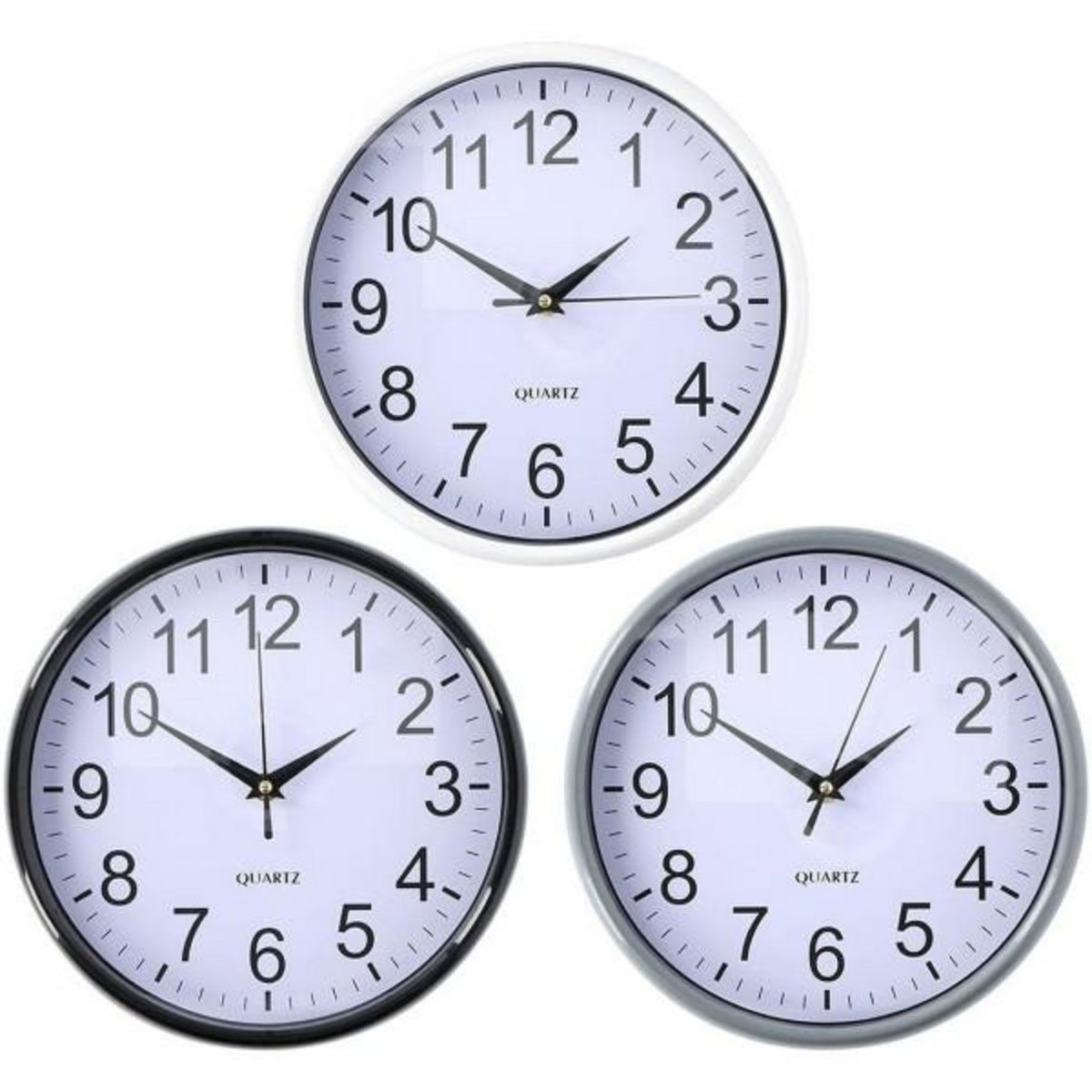 AAAAA Horloge Murale Ø 25 x 3 cm Multicouleur polypropylène