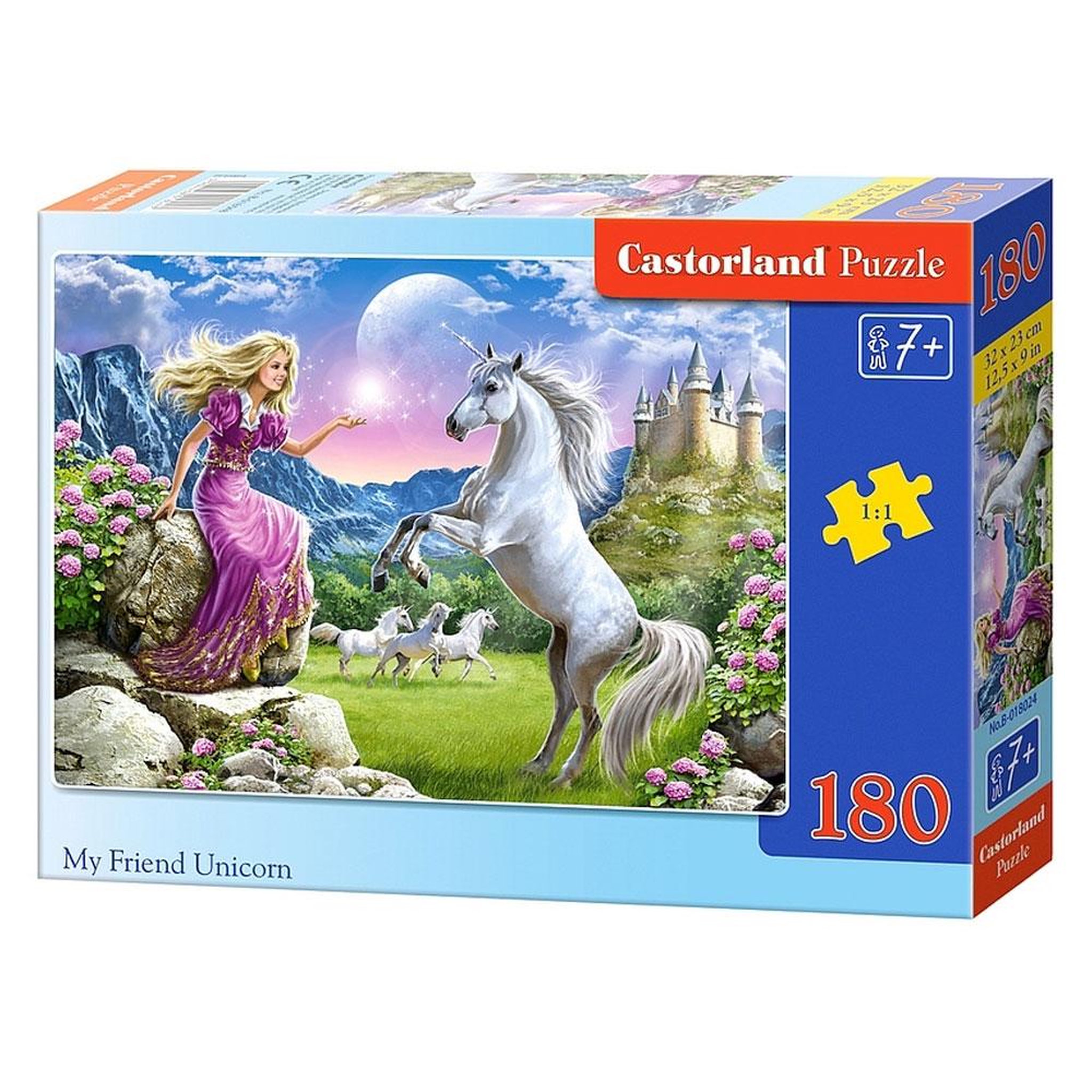 Voir la diapositive 2 : Castorland Puzzle 180 pièces : Mon amie la Licorne