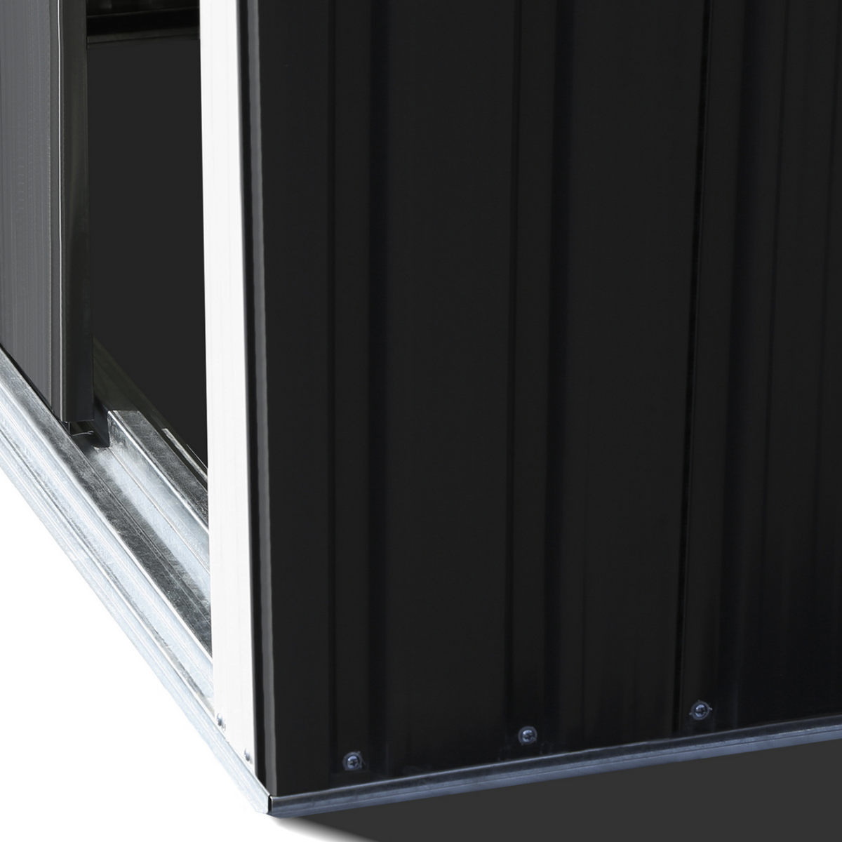 ID MARKET Abri de jardin 1,3 m² gris en acier galvanisé