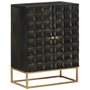 Voir la diapositive 1 : VIDAXL Buffet Noir 55x34x75 cm Bois massif de manguier et fer