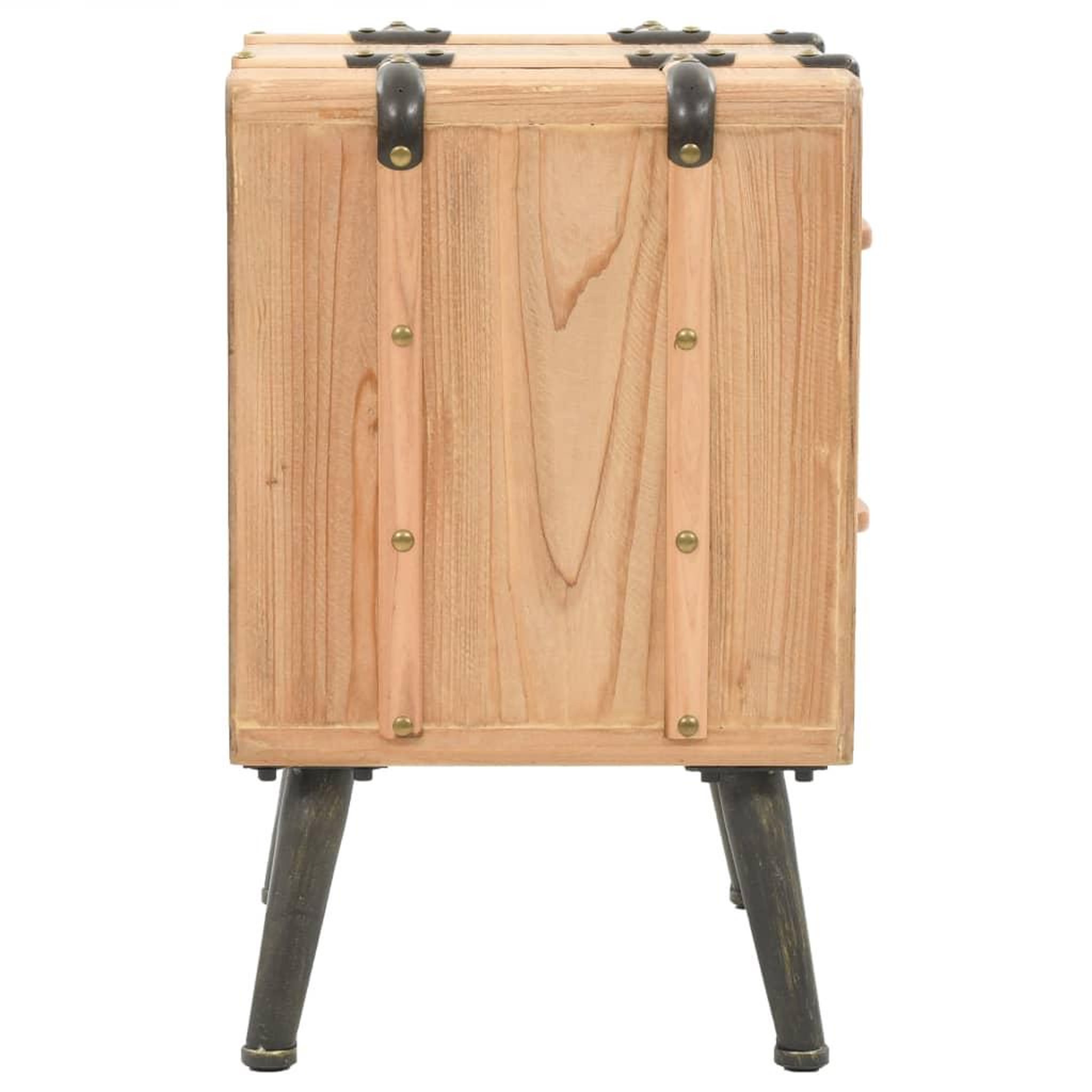 Voir la diapositive 3 : VIDAXL Table de chevet Bois de sapin massif 50 x 35 x 57 cm