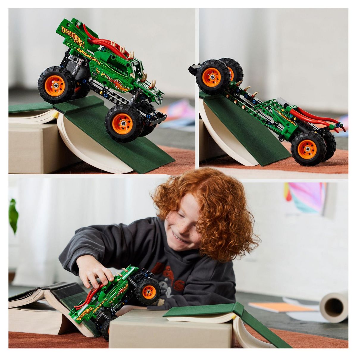 LEGO Technic 42149 Monster Jam Dragon, Jouet Monster Truck pour Racing, Voiture de Course, VTT, Cascadeur Tout-Terrain