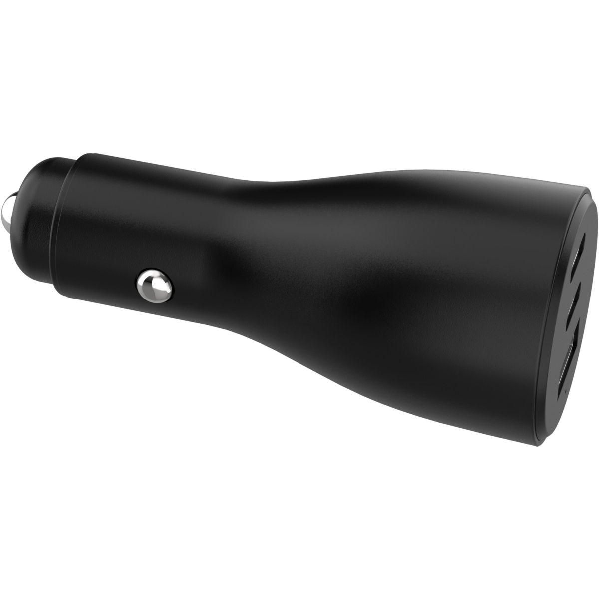 ADEQWAT Chargeur allume cigare 72W 2x USB-C + USB-A noir