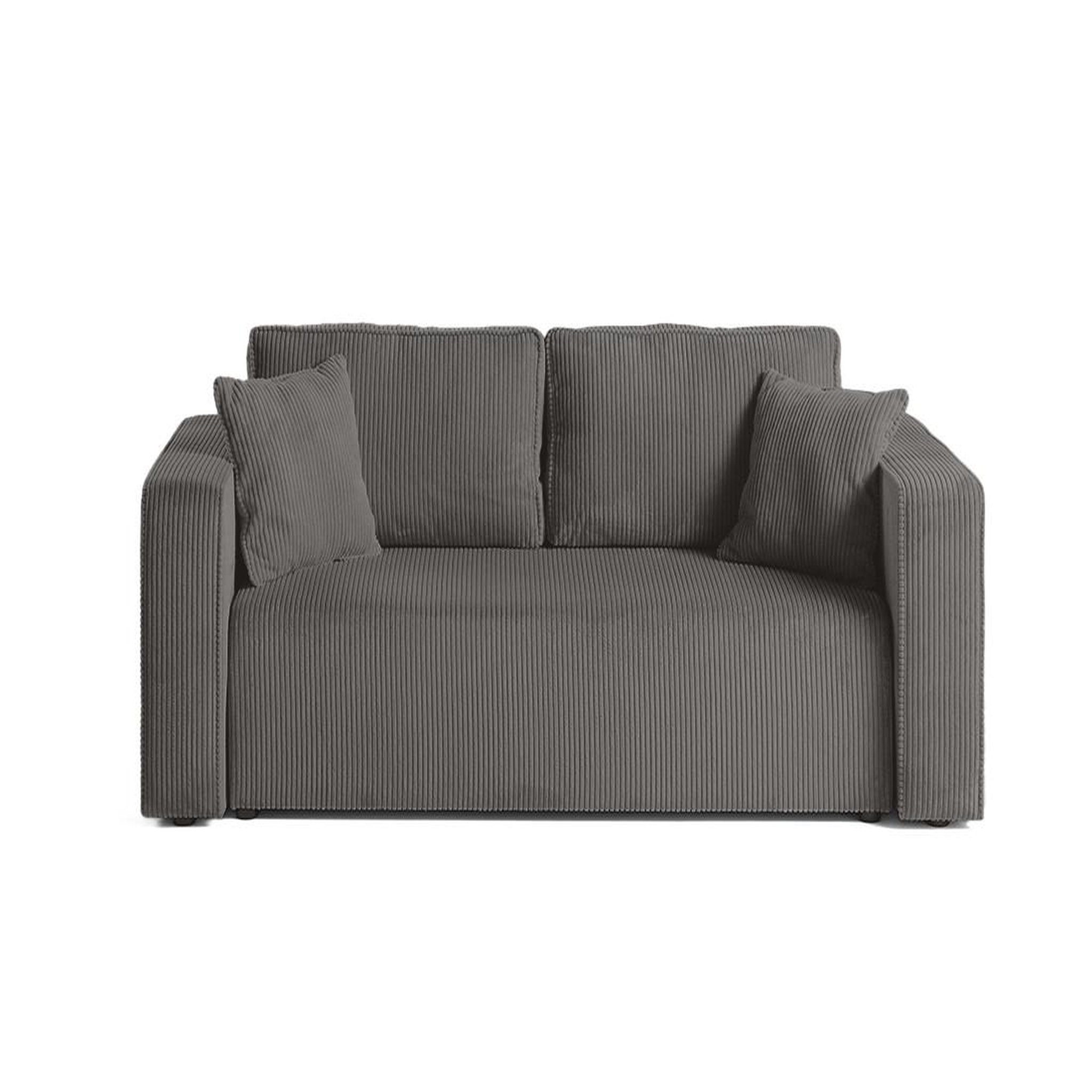 Voir la diapositive 1 : BEST MOBILIER Topaze - canapé droit 2 places - en velours côtelé