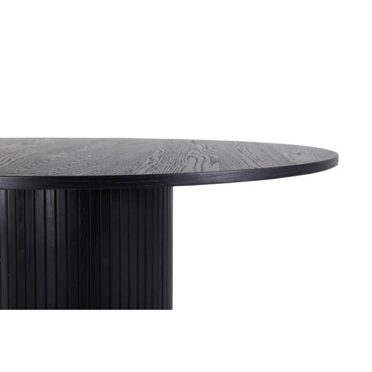 Paris Prix Table à Manger Ronde  Bianca  110cm Noir