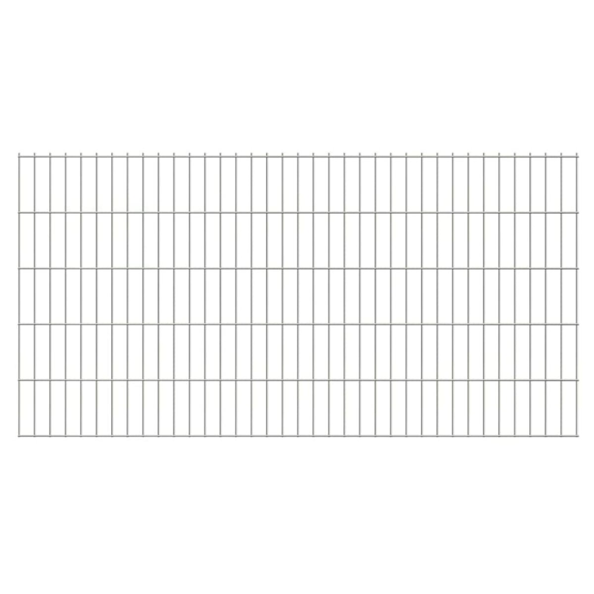 VIDAXL Panneaux de cloture de jardin 2D 2,008x1,03 m 4 m total Argente