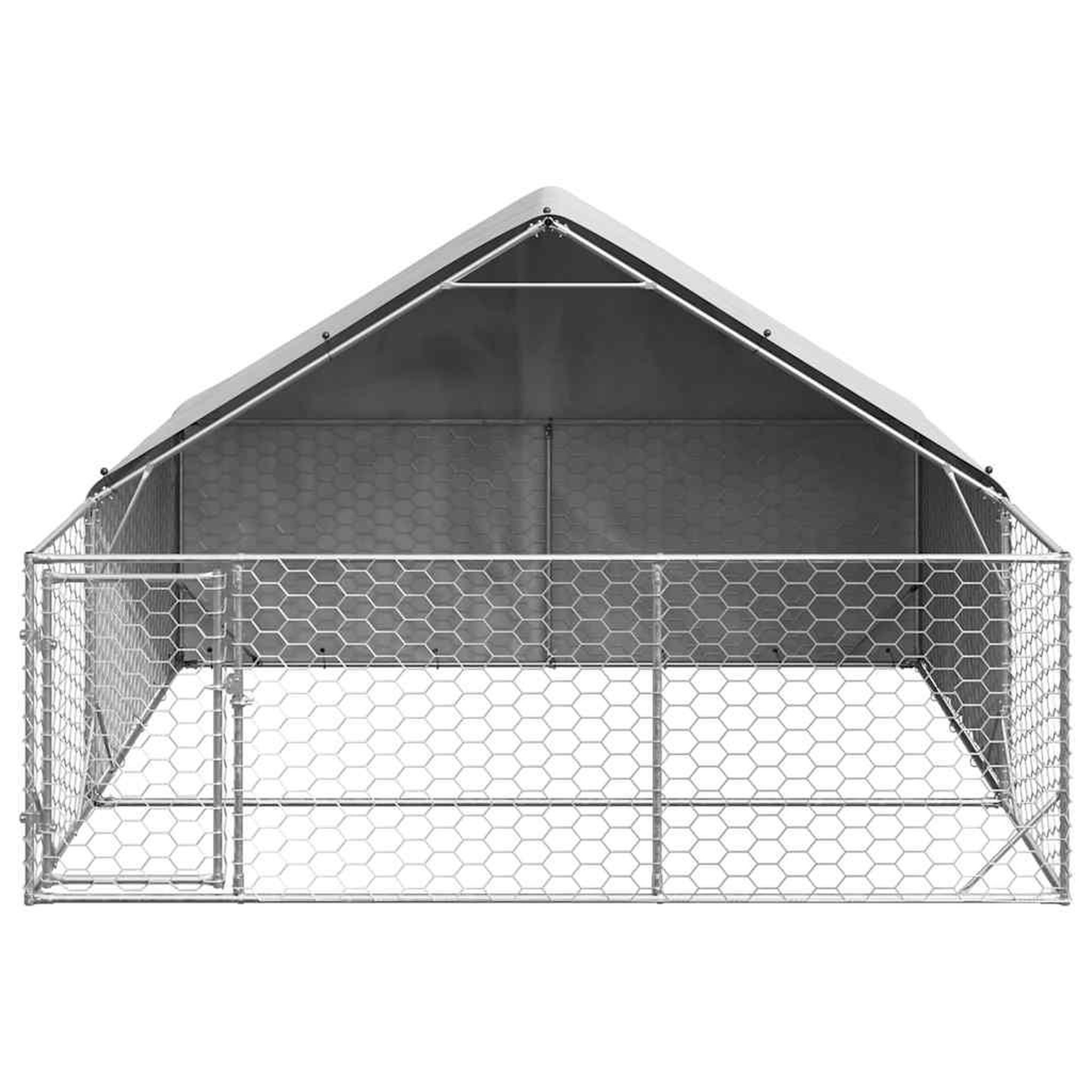 Voir la diapositive 3 : VIDAXL Niche d'exterieur pour chien enclos 3x3x1,9 m acier galvanise