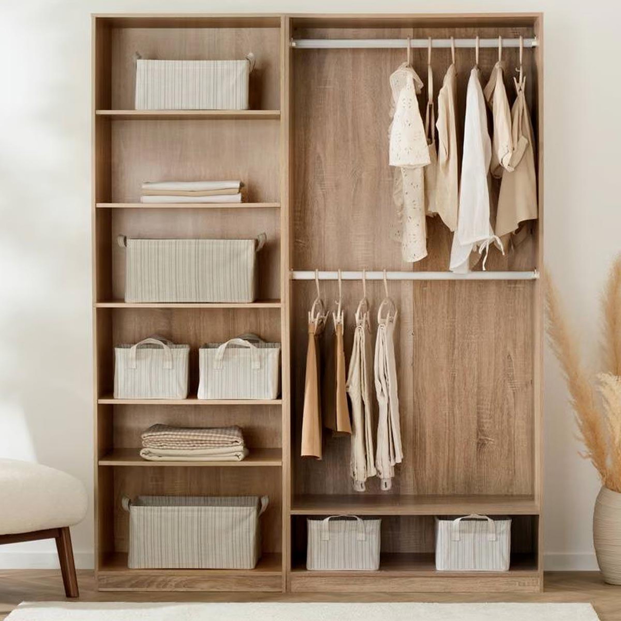 Voir la diapositive 5 : FIVE Panier de rangement pliable  silnéa  25cm beige lin