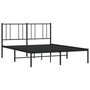 Voir la diapositive 3 : VIDAXL Cadre de lit metal sans matelas avec tete de lit noir 120x190cm