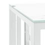 Voir la diapositive 5 : VIDAXL Table basse argente 50x50x50 cm acier inoxydable et verre