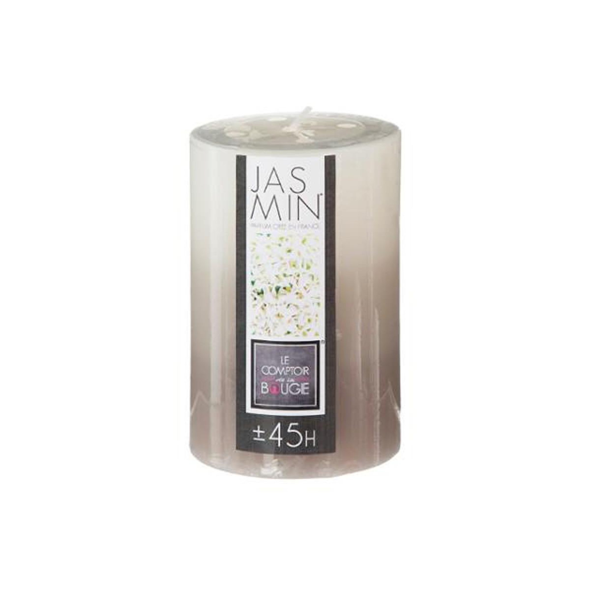 Voir la diapositive 2 : COMPTOIR DE LA BOUGIE Bougie parfumée ronde  trio  310g jasmin