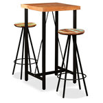 VIDAXL Ensemble de bar 3 pcs Bois d'acacia massif et de recuperation