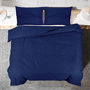 Voir la diapositive 5 : VIDAXL Ensemble de housse de couette Bleu marine 140x200 cm Microfibre