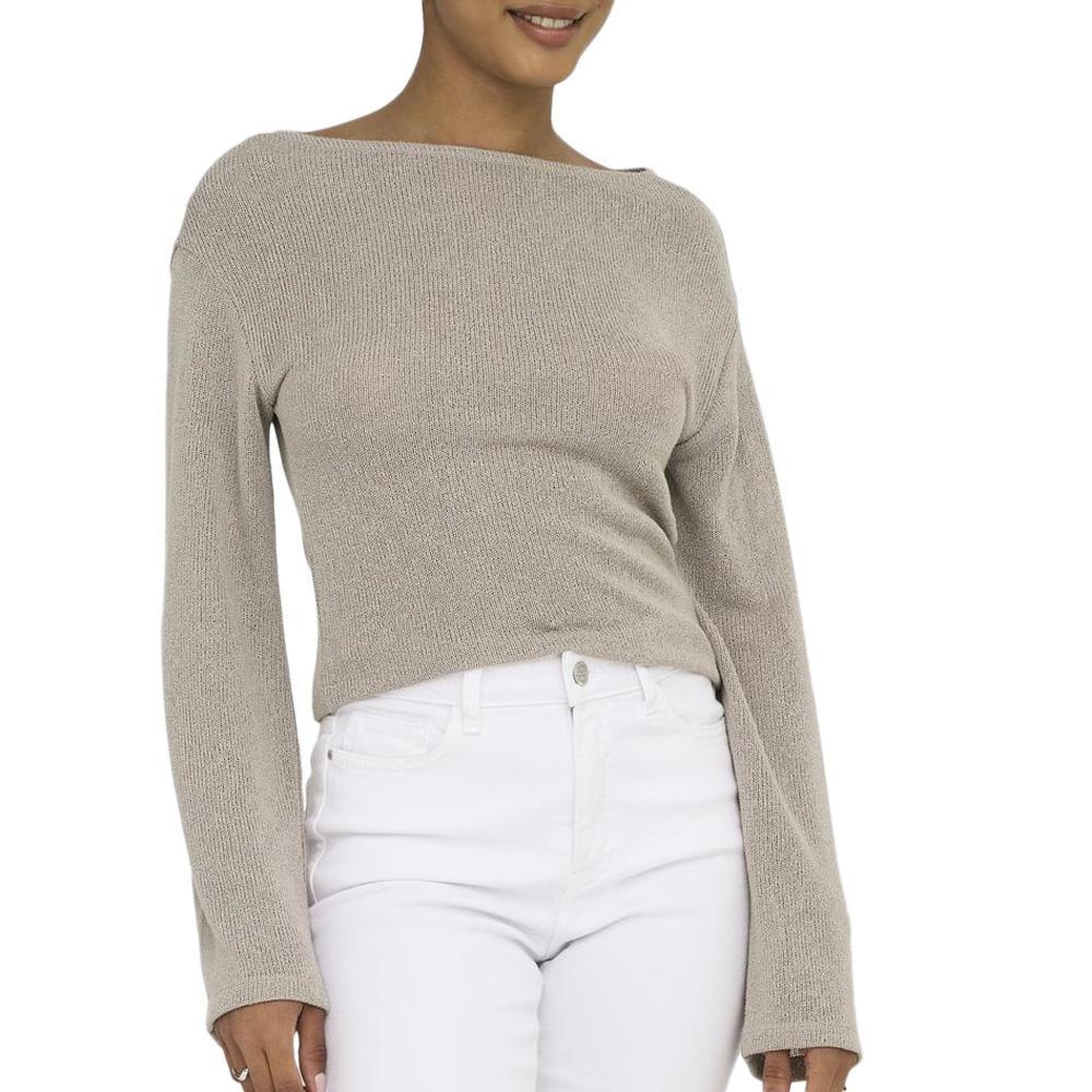 Only Pull Taupe Femme Only Spezia. Coloris disponibles : Marron
