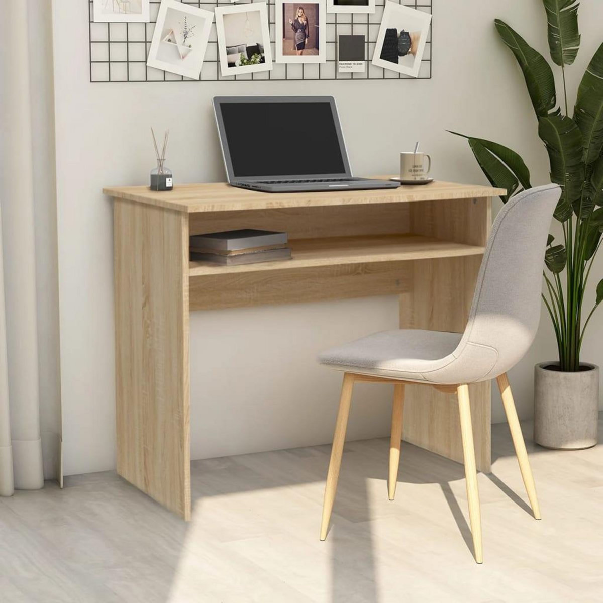 VIDAXL Bureau Chene sonoma 90x50x74 cm Bois d'ingenierie