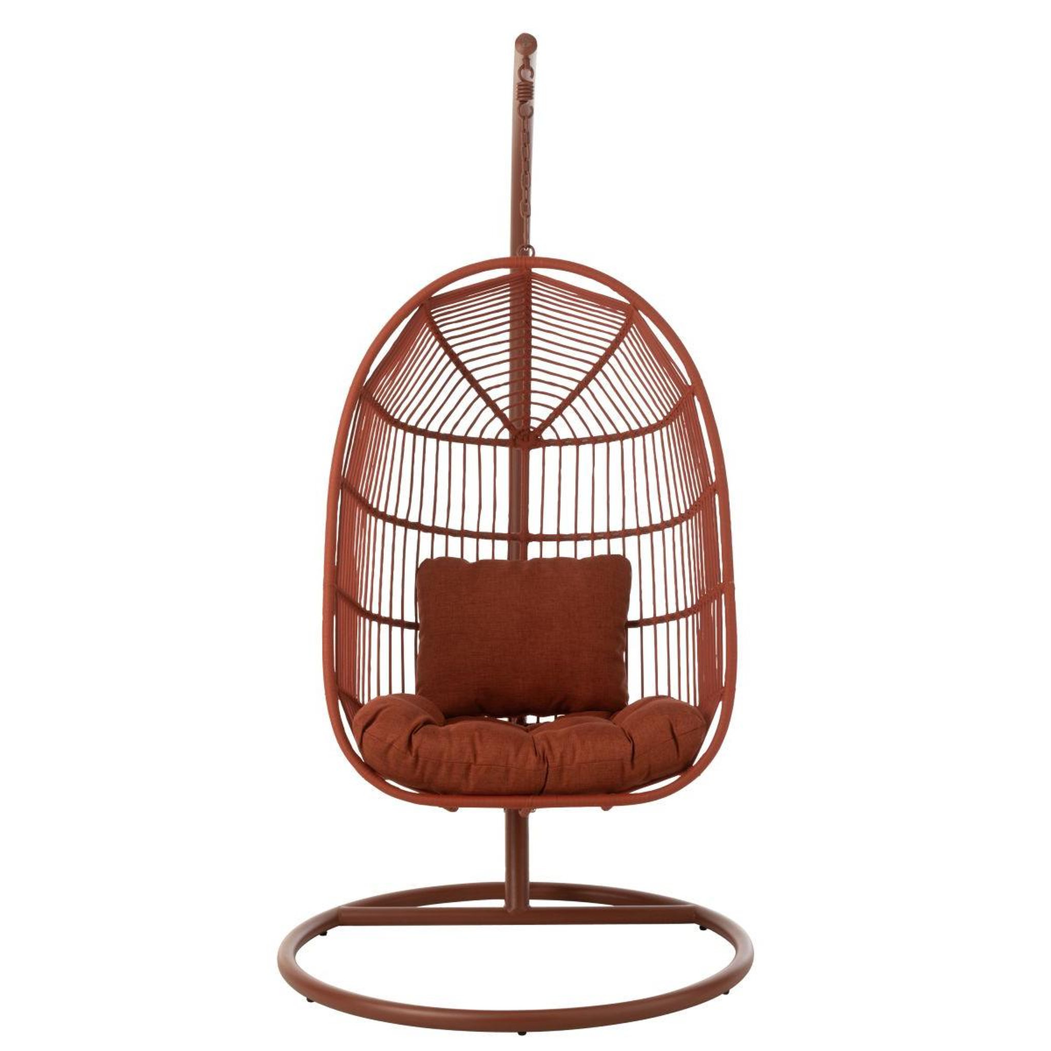Voir la diapositive 2 : J-LINE Fauteuil suspendu design corde  egga  203cm rouge