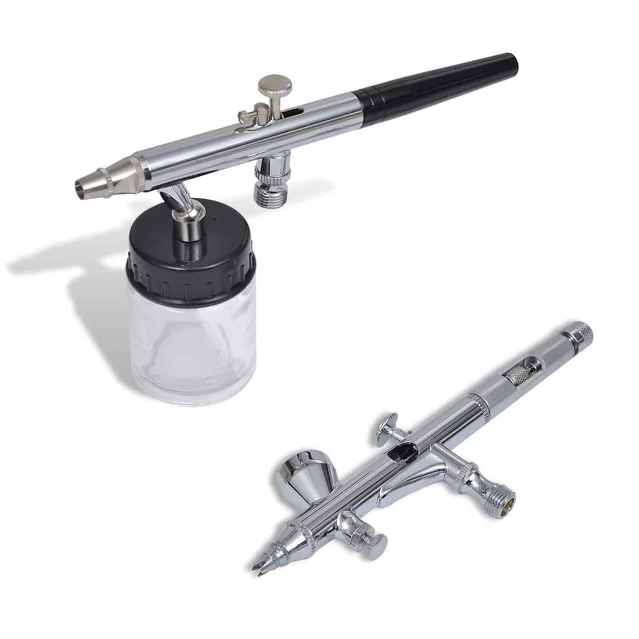 Voir la diapositive 5 : VIDAXL Ensemble d'aerographe avec 2 pistolets de pulverisation