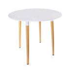 The Home Deco Factory Table à manger ronde pour 2 personnes - Blanc