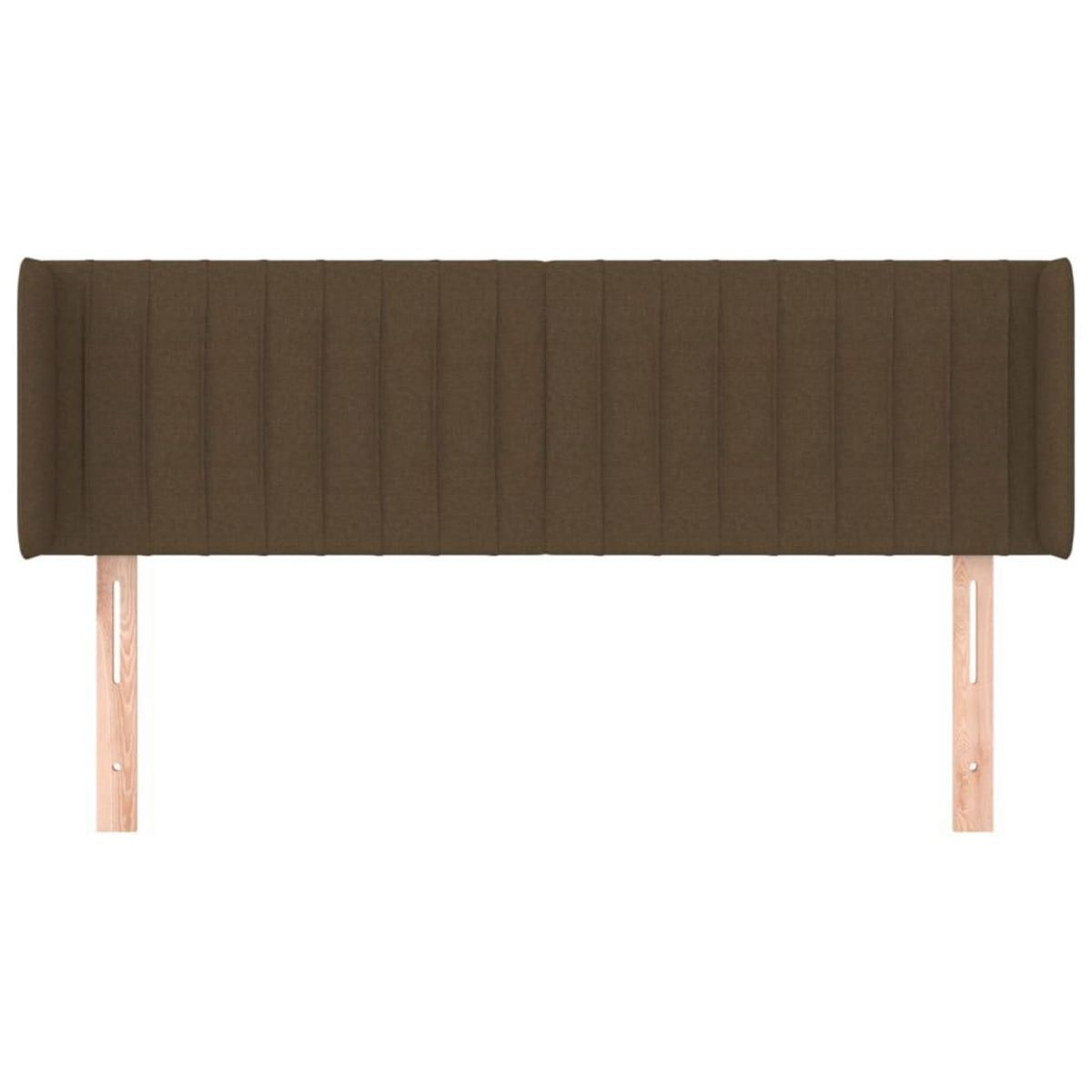 VIDAXL Tete de lit avec oreilles Marron Fonce 147x16x78/88 cm Tissu