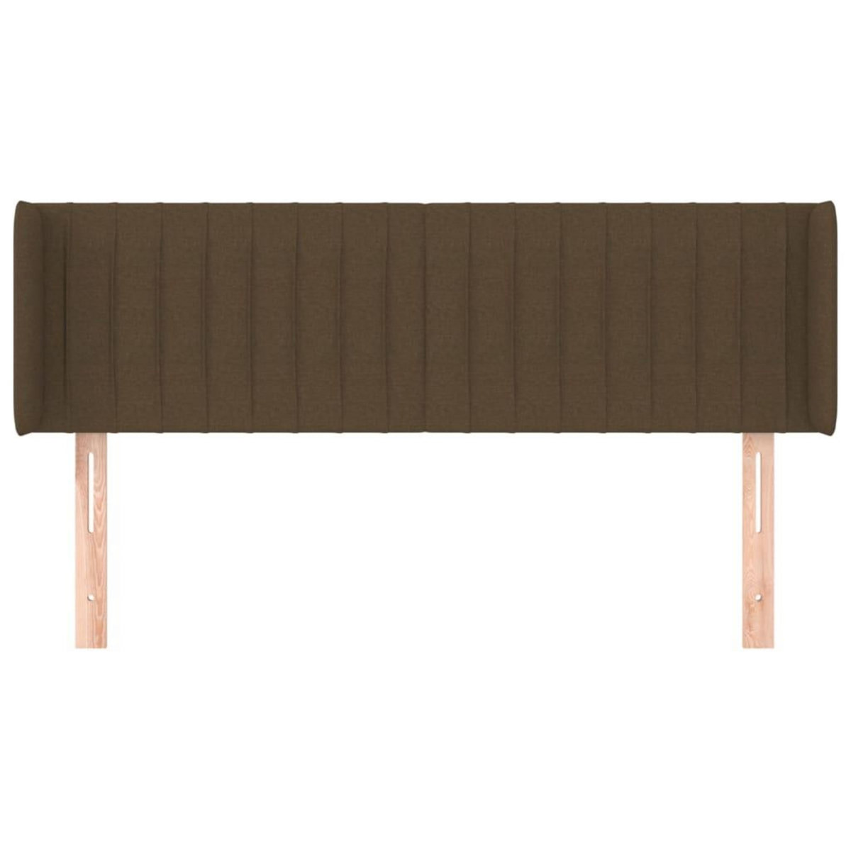 VIDAXL Tete de lit avec oreilles Marron Fonce 147x16x78/88 cm Tissu